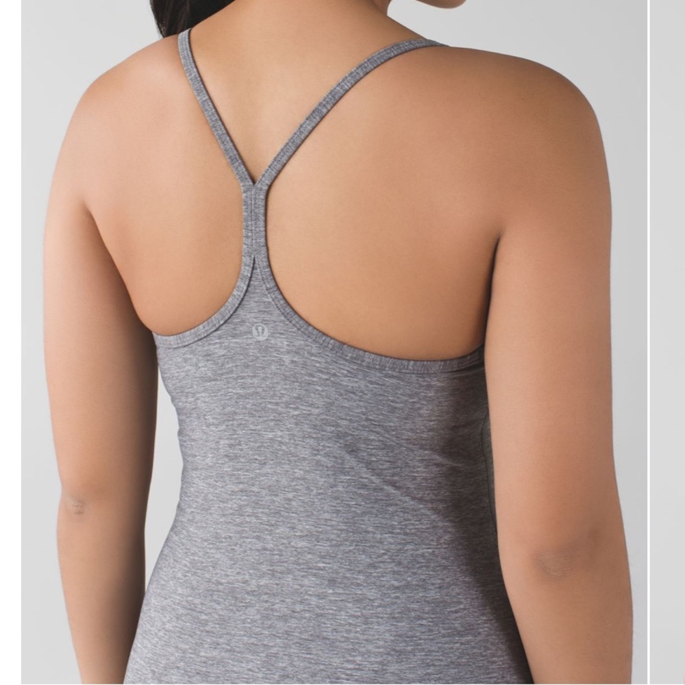 Gray LULULEMON Power Y Tank Top Size 6 - Picture 3 of 9